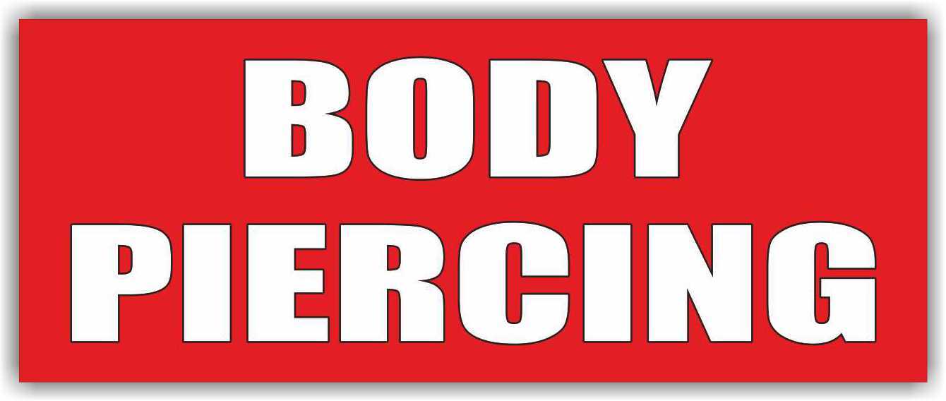 BODY PIERCING Advertising Banner Vinyl Mesh Sign temporary color tattoo salon