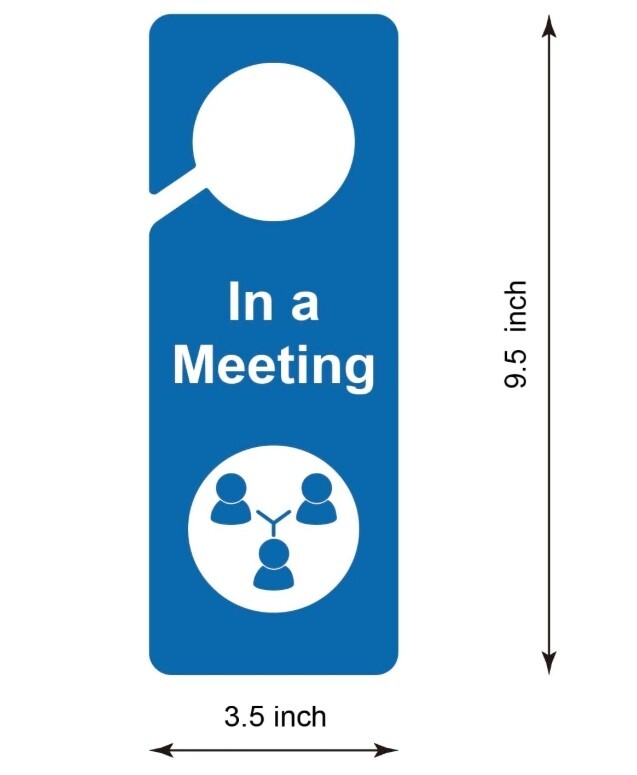 8 PCS 3.5X9.5 » Door Hanger Tags Sign Office Work in a Meeting Do Not Disturb