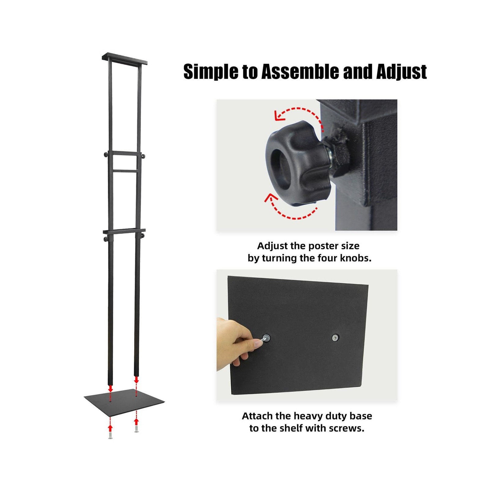 Poster Board Stand for Display, Heavy Duty Floor Sign Holder for Foam Board, …
