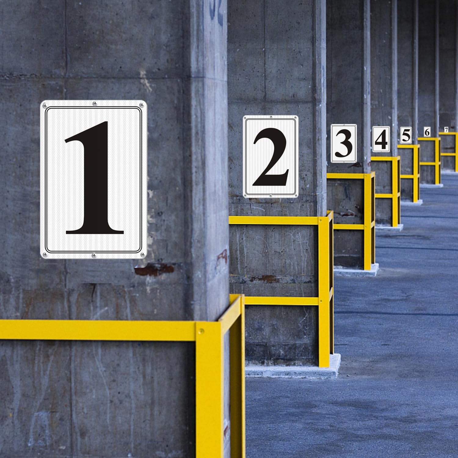 i-CowFun Premium Reflective Metal Number Signs 82 – Aluminum 12&Prime; X 8&Prime; Parking…