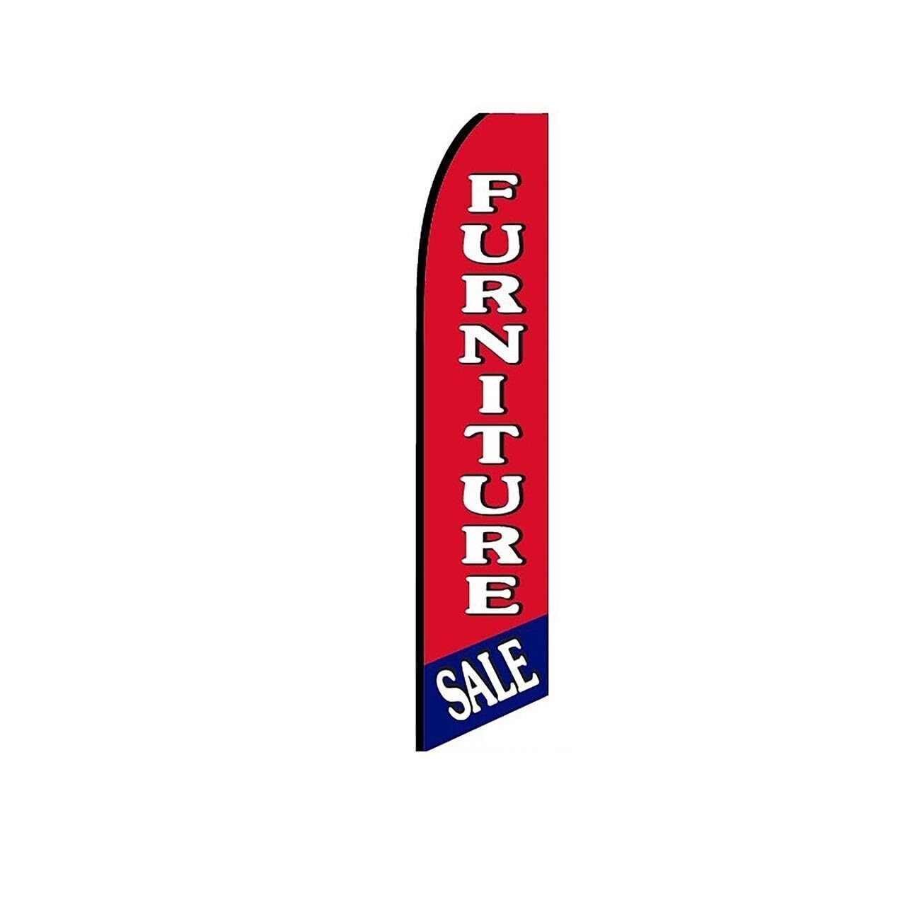 Furniture Sale RedBlue Swooper Flutter Feather Flag | 3ft W x 11.5ft Tall