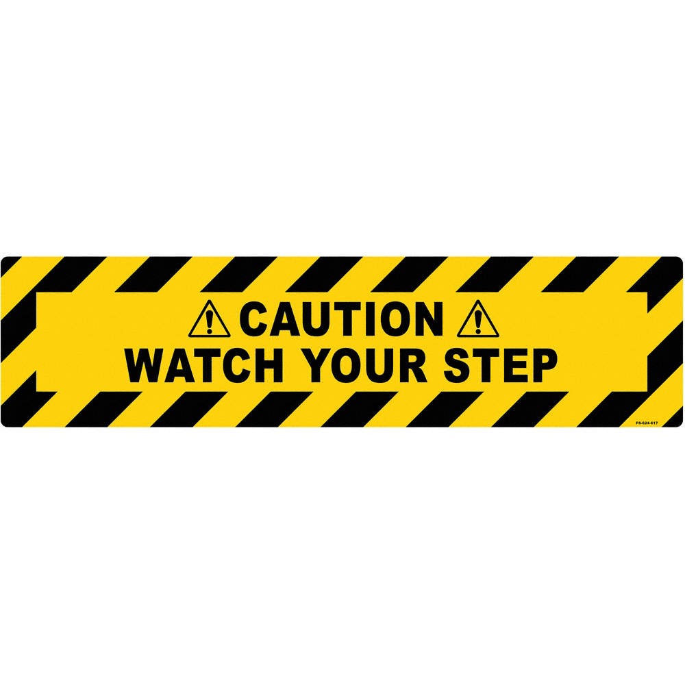 STRANCO INC FS-624-617 Anti-Slip Floor Sign,6 inx24 in,Vinyl 484P36