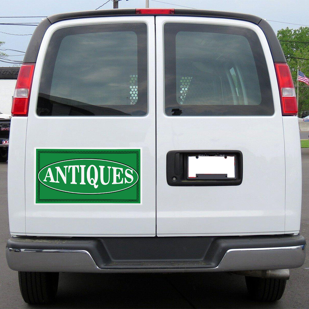 Car Magnet Set of 2 Antiques Business A Car Advertising Industrial Sign