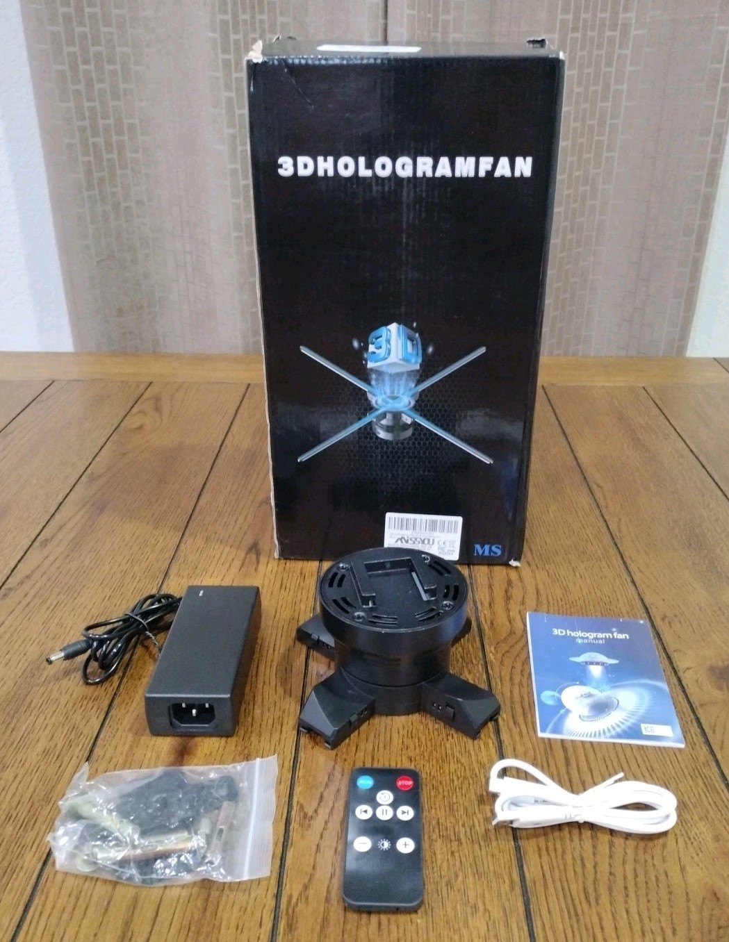 3D Hologram Fan 23.6&Prime; Missyou Projector Main Unit w/ Remote (No Blades) Read⬇️