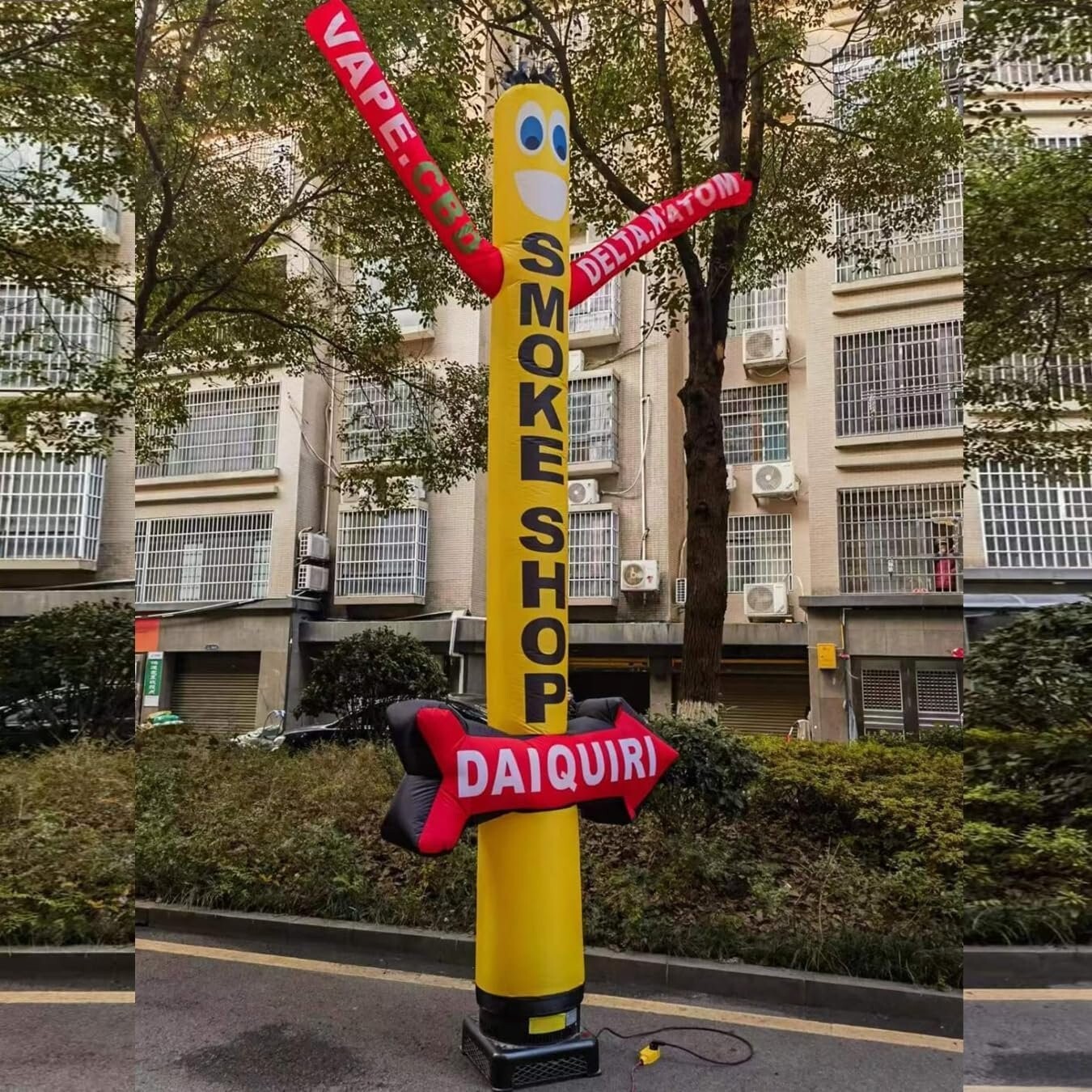 18Ft Tall Daiquiri Smoke Shop Air Inflatable Dancer with Arrow {Without Blower}