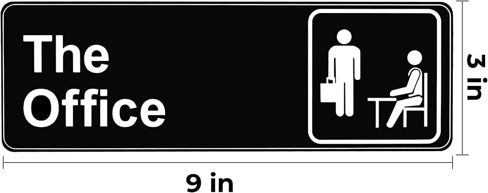2 Pack The Office Sign, 9 3 Inch Main Official Self Adhesive Sign for Door or Wa