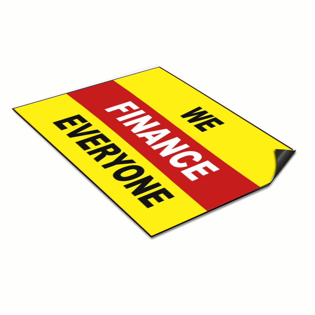 Car Magnet Set of 2 We Finance Everyone Business Car Advertising Industrial Sign