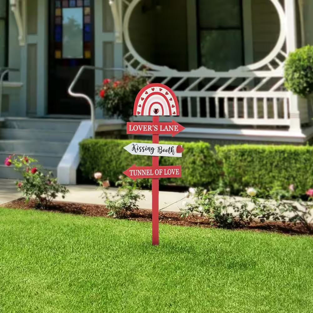 41.75 In. H Valentine&rsquo;S Wooden Rainbow Word Sign Patch and Yard Stake
