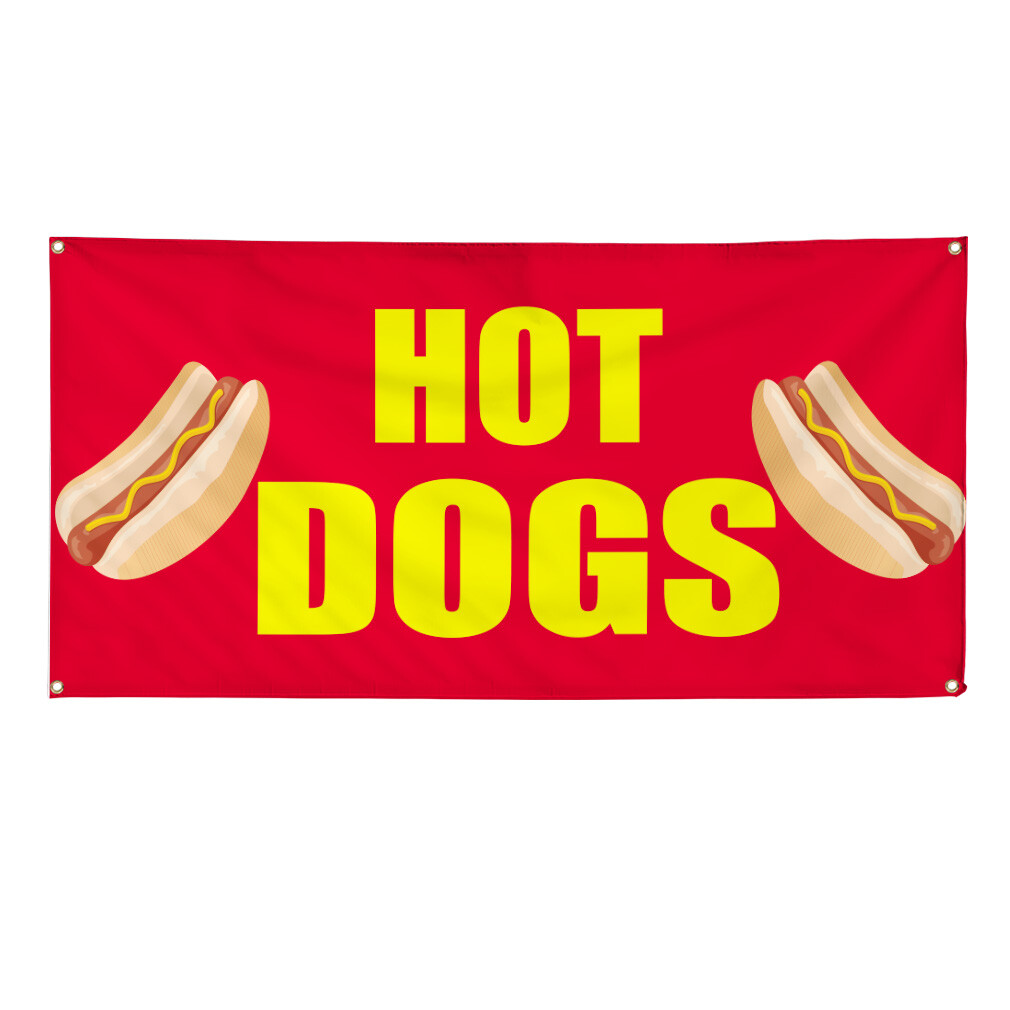 Vinyl Banner Multiple Sizes Hot Dogs Food Fair Caf Restaurant Bar Fairs Outdoor