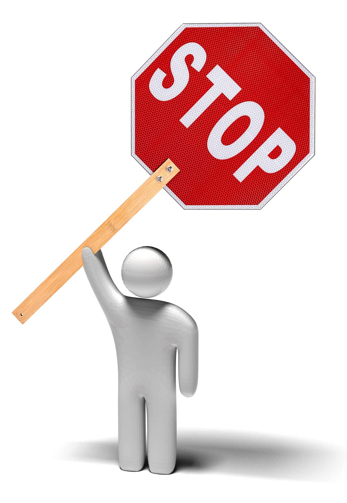 Handheld Stop Slow Sign 13 Inch Double Sided Street Slow Reflective Sign With Ba