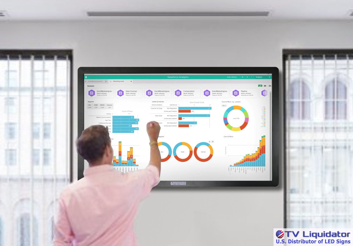 50&Prime; HD Wall Mount Touch Screen Computer Kiosk – Commercial Grade Digital Display
