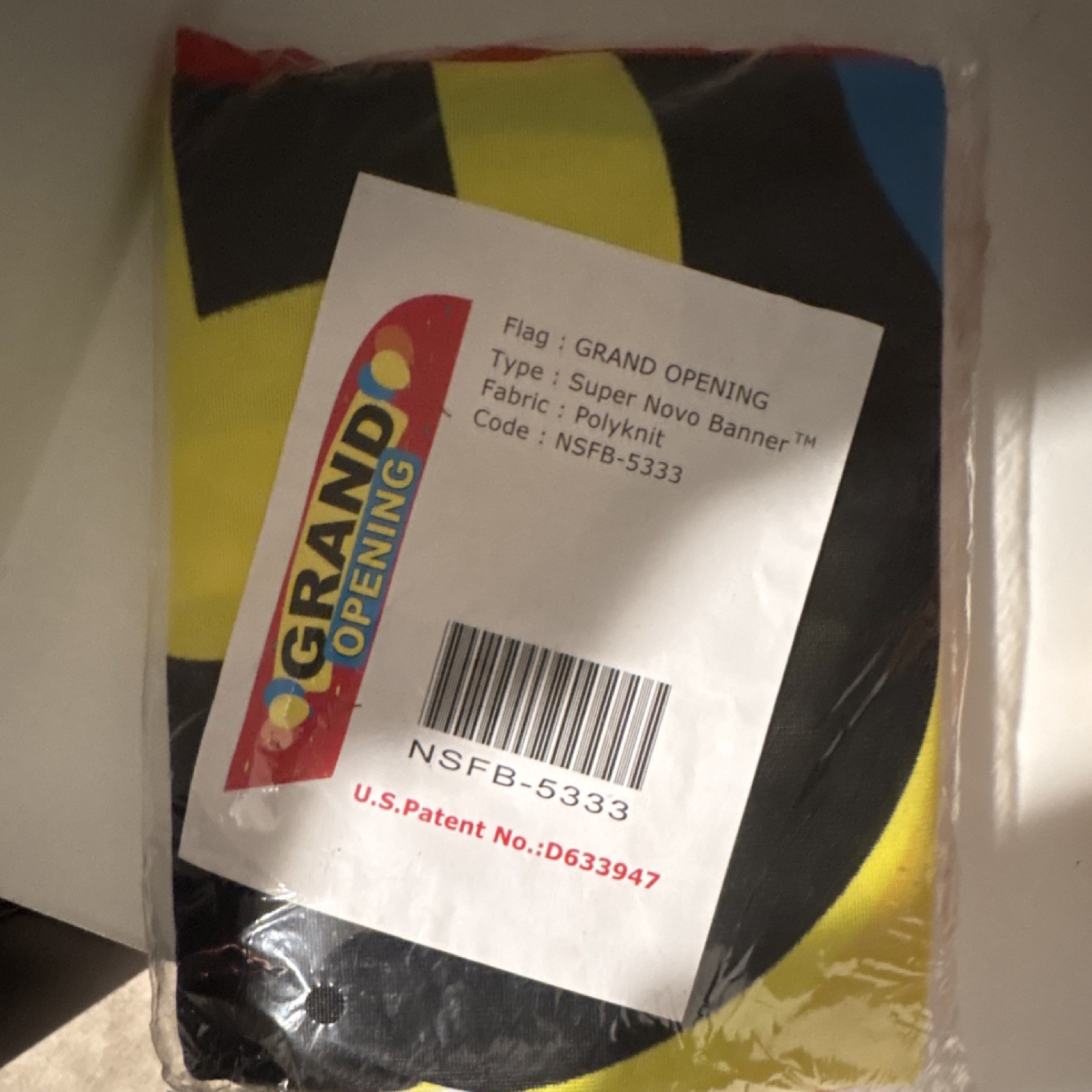 Super Novo Banner NSFB-5333 Polyknit Yellow Black Red Blue