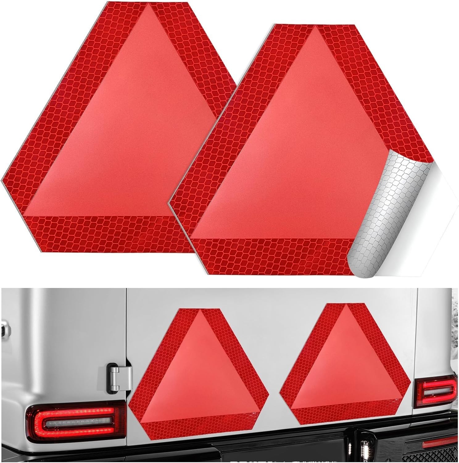 Diamond Grade Reflective Slow Moving Vehicle Signs – Waterproof & Durable Decals