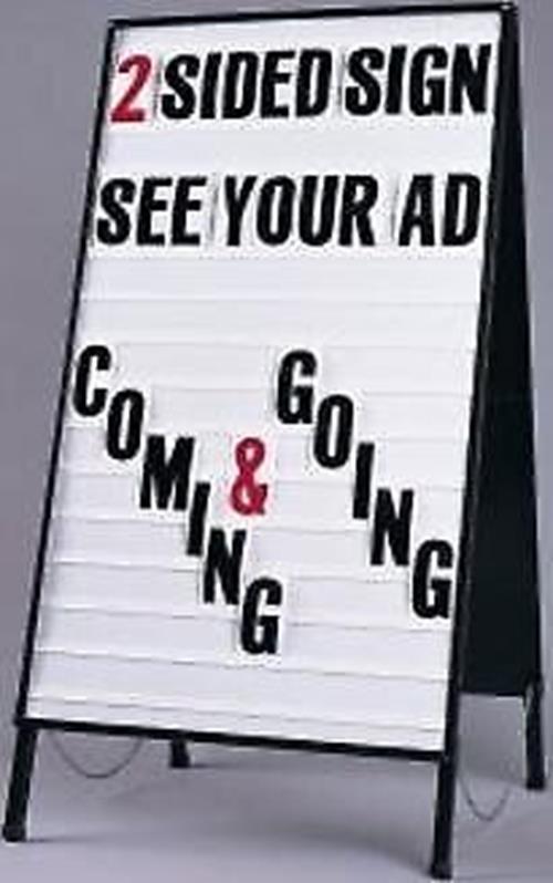 Sidewalk A-Frame Double Sided, 41H x 21W, Message Board with Two 4&Prime; Letter Sets