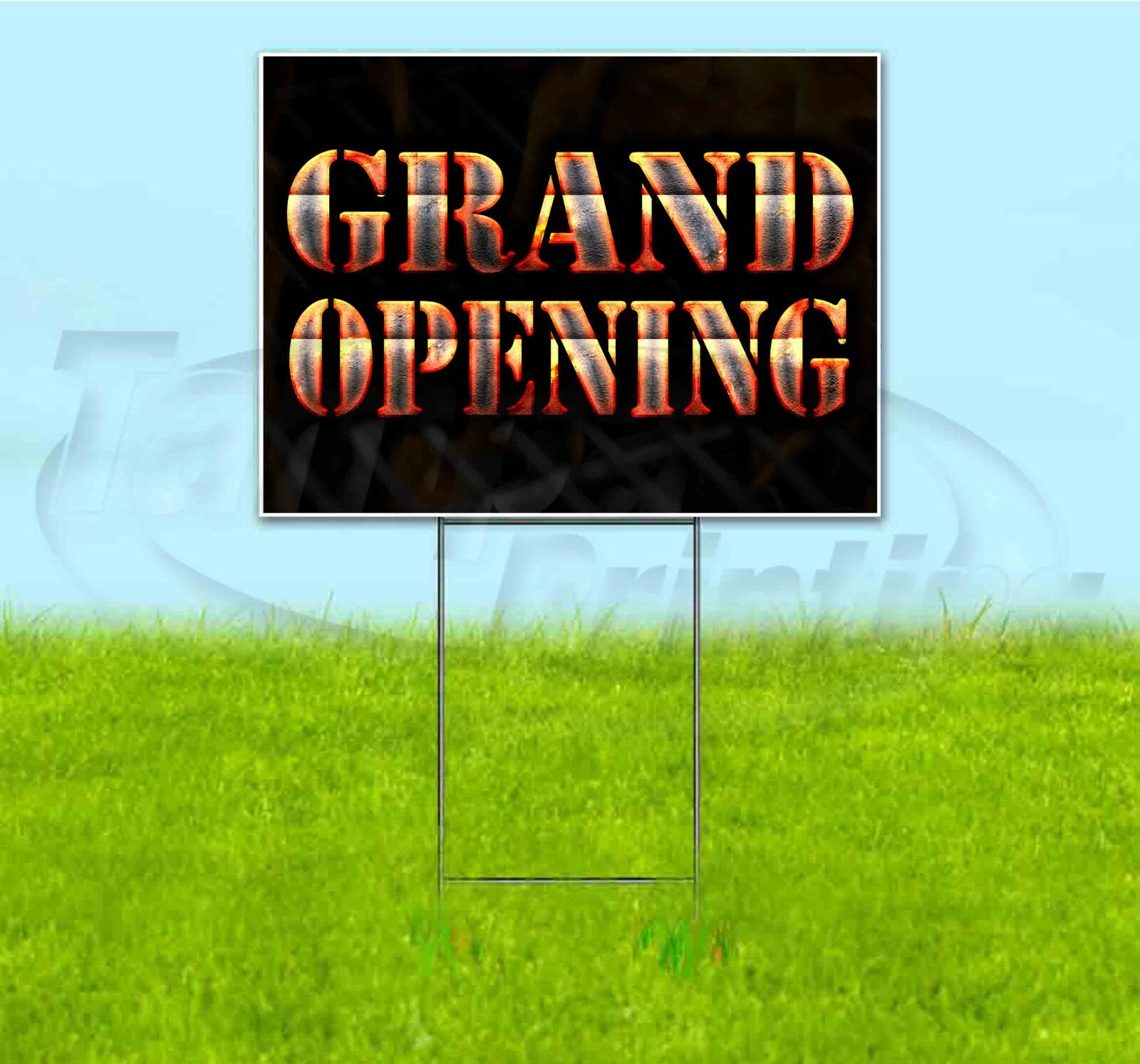 GRAND OPENING 18×24 Yard Sign WITH STAKE Corrugated Bandit USA BUSINESS GRILL