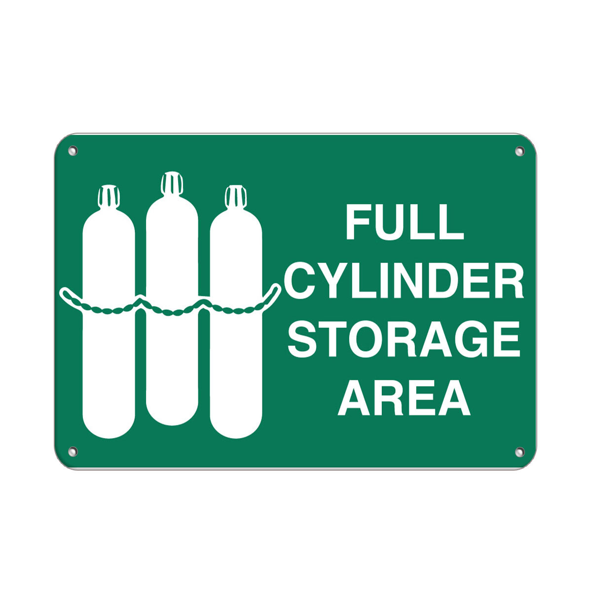 Horizontal Metal Sign Multiple Sizes Full Cylinder Storage Hazard Flammable