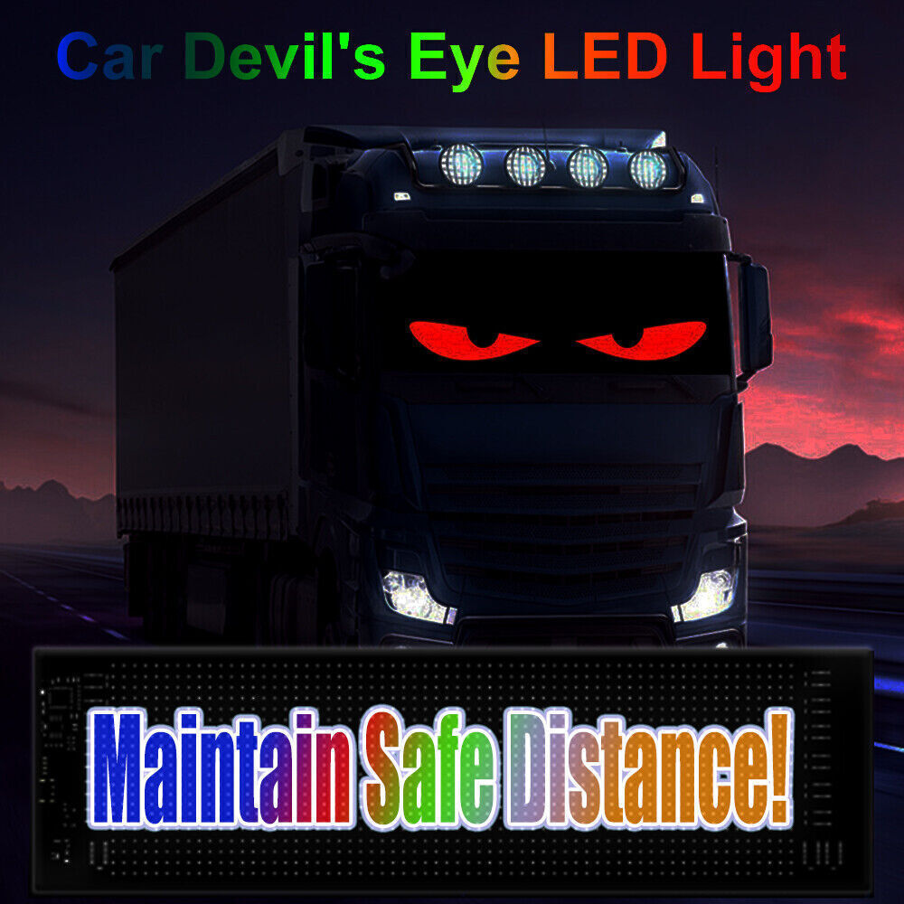 LED RGB Car Eye Sign Animation Matrix USB Panel DIY Programmable Bluetooth LED