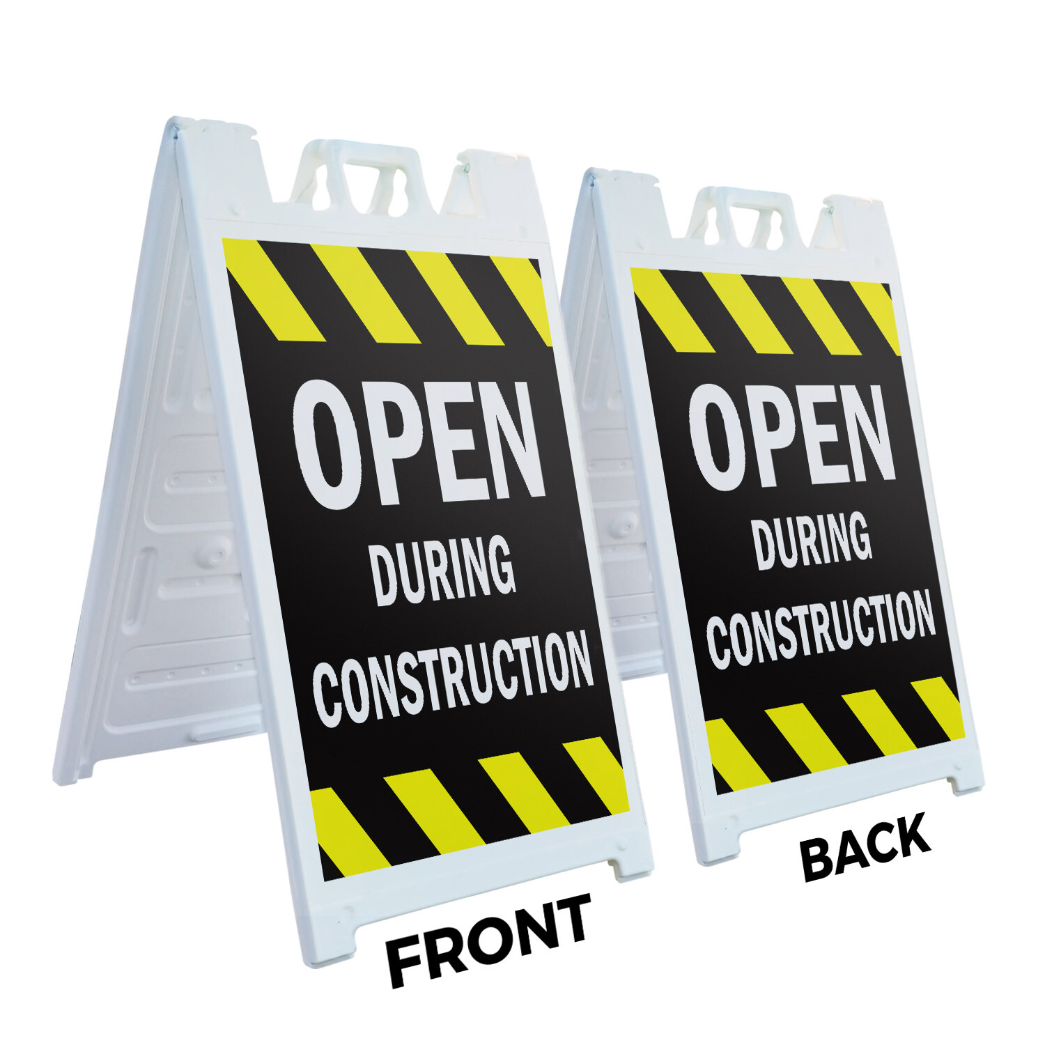 A-frame Sidewalk Open During Construction 24&Prime; x 36&Prime; Double Sided A-Frame Sidewal