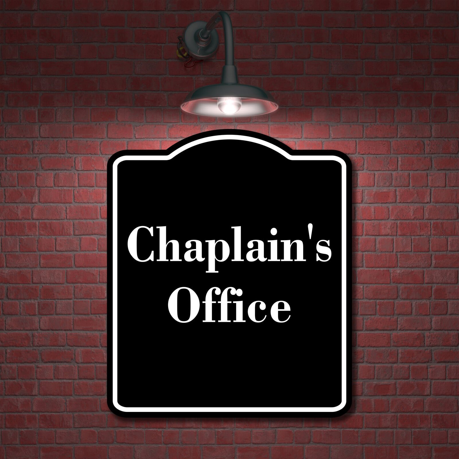 Chaplain&rsquo;s Office BLACK Aluminum Composite Sign