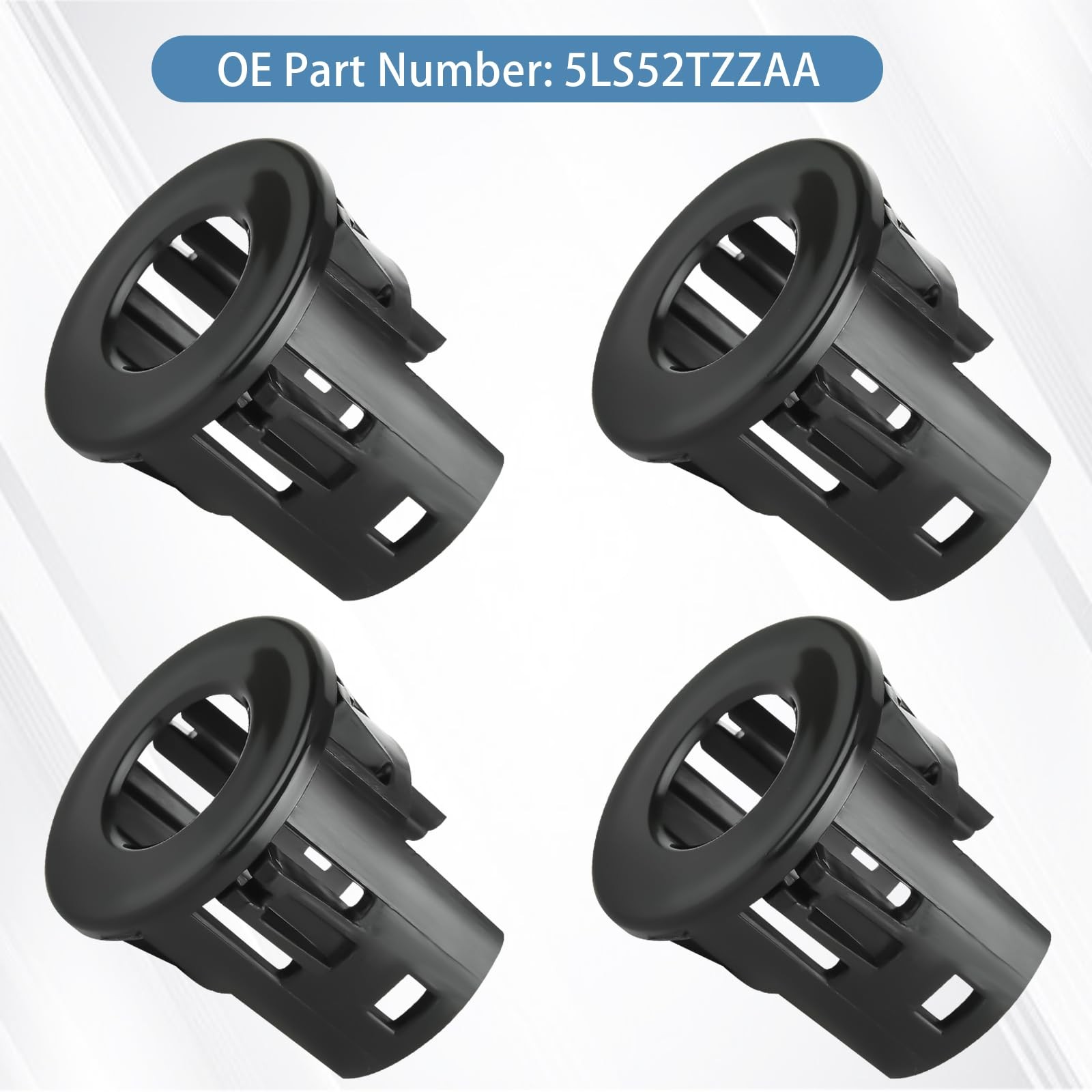 Replacement for Parking Aid Assist Sensor Bracket 4 Pcs, Gloss Black