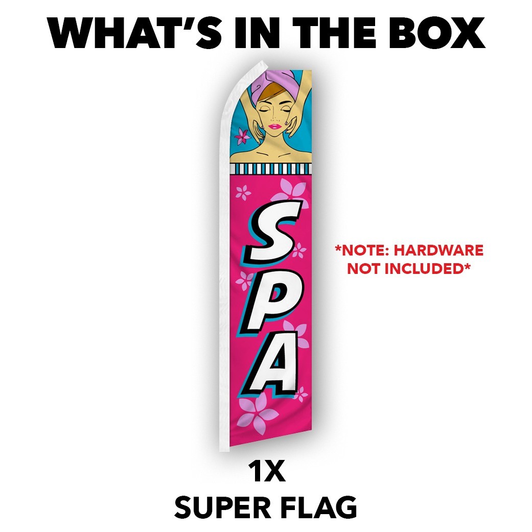 Spa Advertising Swooper Feather Flutter Flag Beauty Services
