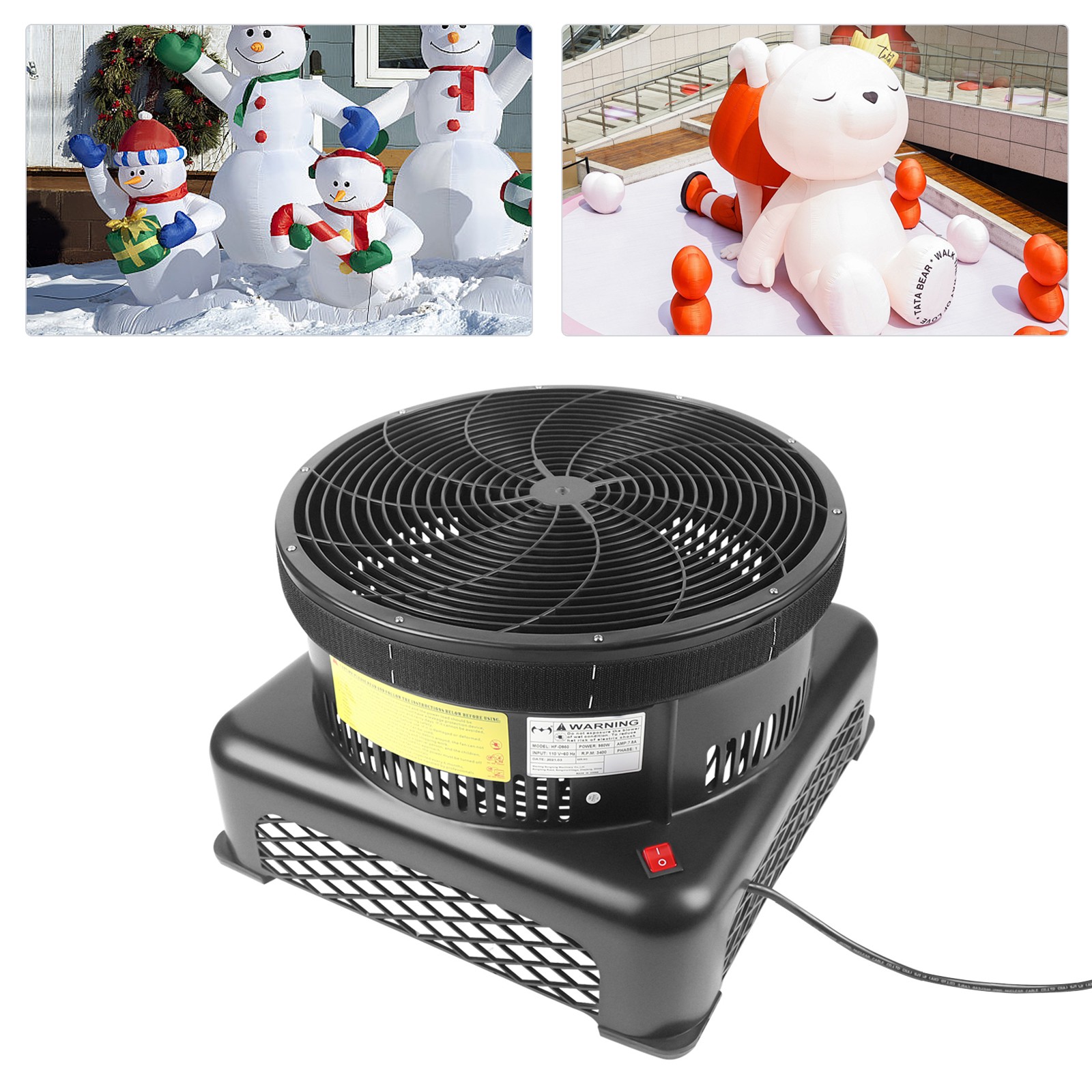 17.7&Prime; Air Blower Fan Fit Inflatable Wind Dancer Tube Man Fly Guy Sky Puppet 950W