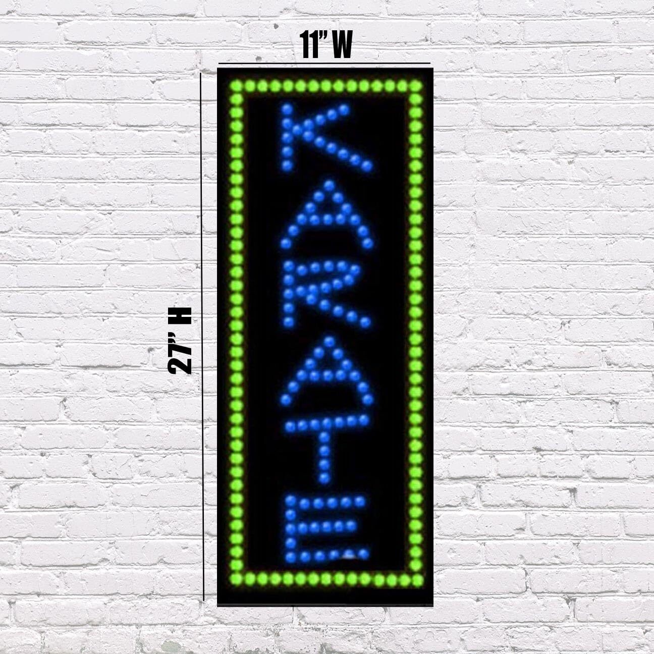 LED Karate | Light-up Sign | 11&Prime;W x 27&Prime;H x 1&Prime;D