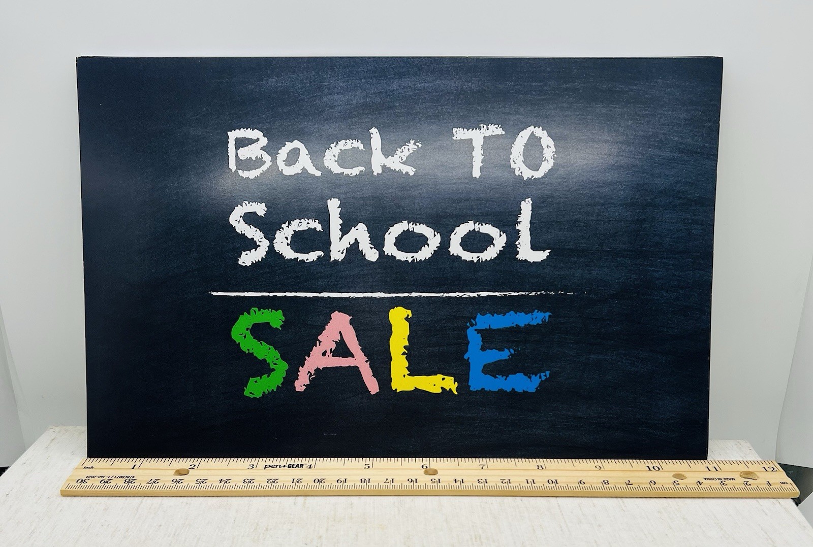 SALE Back To SCHOOL Price Sign Retail -11&Prime;w x 7&Prime;H NEW Chalkboard