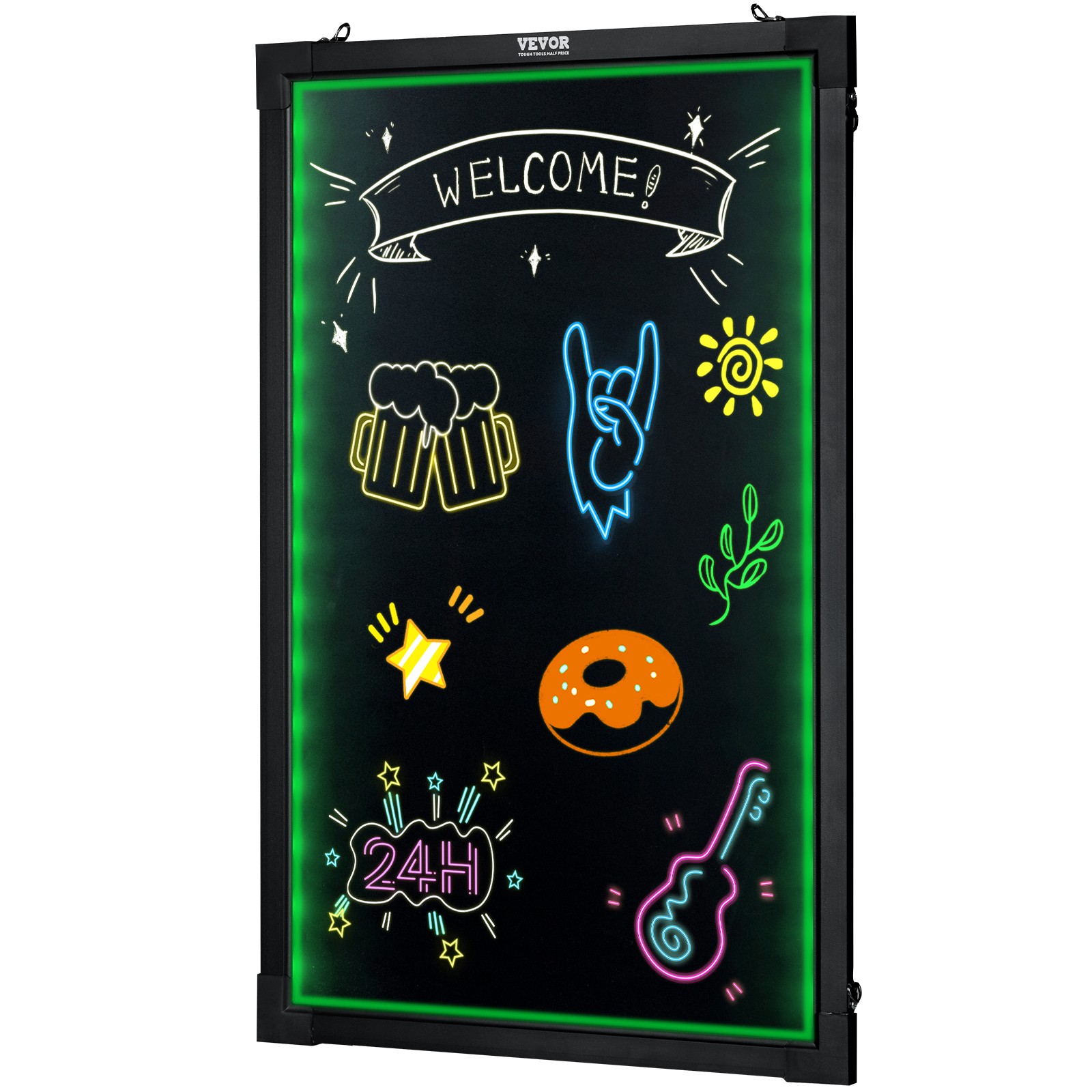 VEVOR LED Message Writing Board 16&Prime;x12&Prime; Illuminated Erasable Lighted Chalkboard