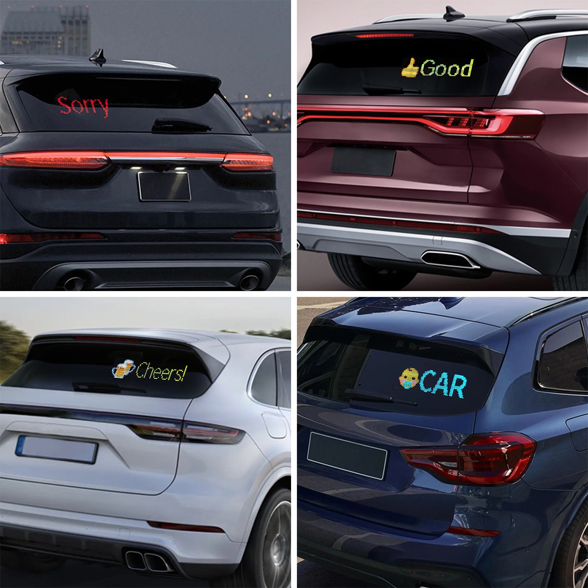 New DIY Programmable Devil Eyes LED Sign – Bluetooth App Car Window Display IP65