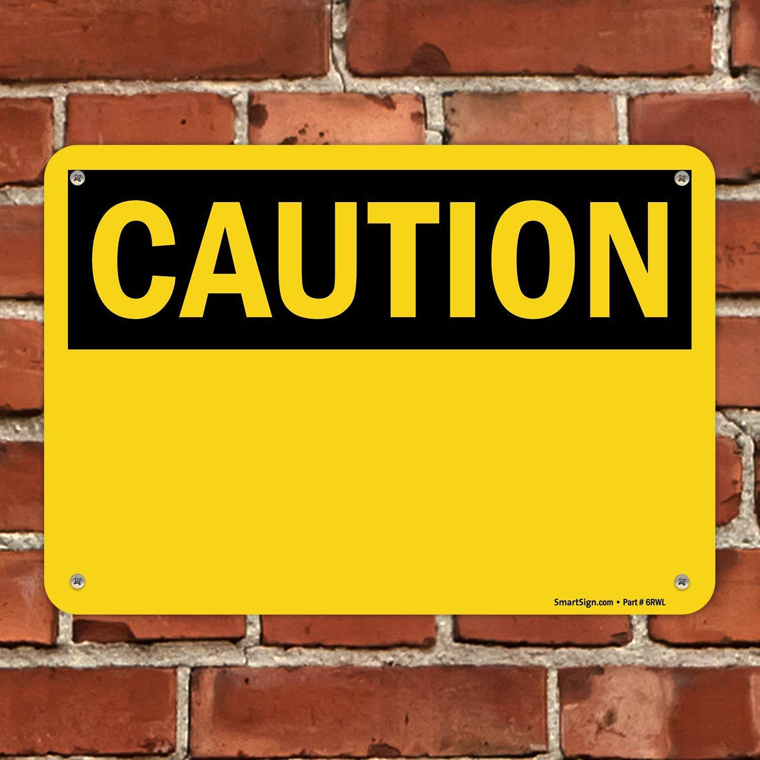 7×10 Inch Plastic Sign Caution Blank WriteOn Safety Notice Workplace Alert
