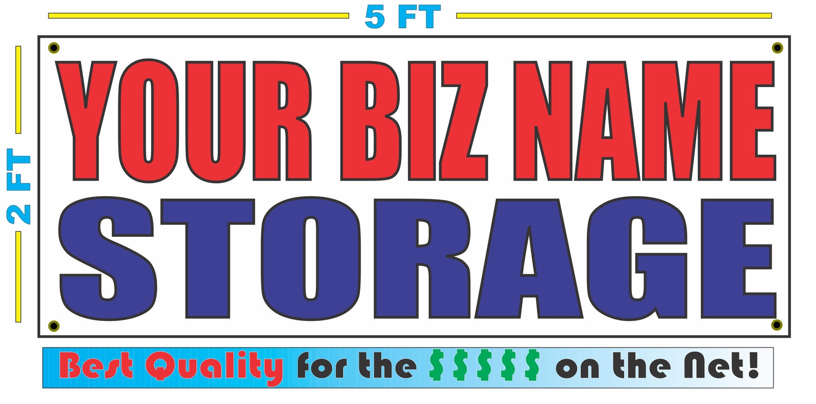 CUSTOM NAME STORAGE Banner Sign NEW Larger Size Best Quality for the $$$