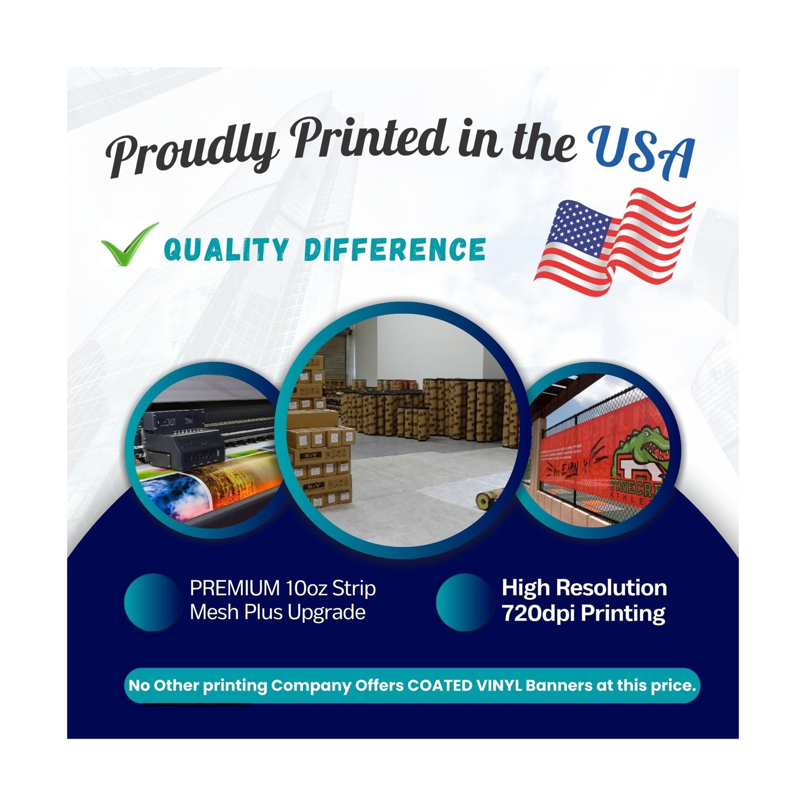 Custom Mesh Banner, Strip Mesh perforated vinyl, Full Color, For Windy Outdoo…