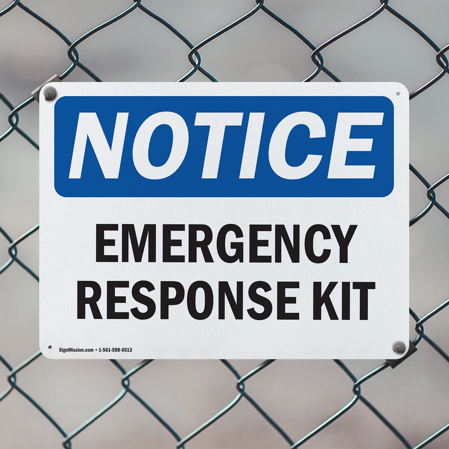 (2 Pack) Emergency Response Kit OSHA Notice Sign Decal Metal Plastic