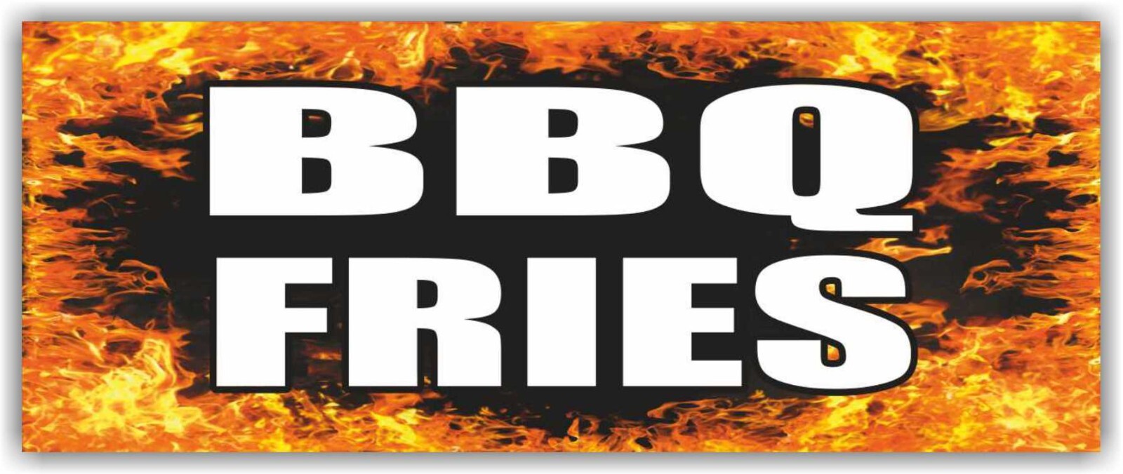 BBQ FRIES Advertising Banner Vinyl Mesh Sign Barbecue Buffet Burger Food Truck