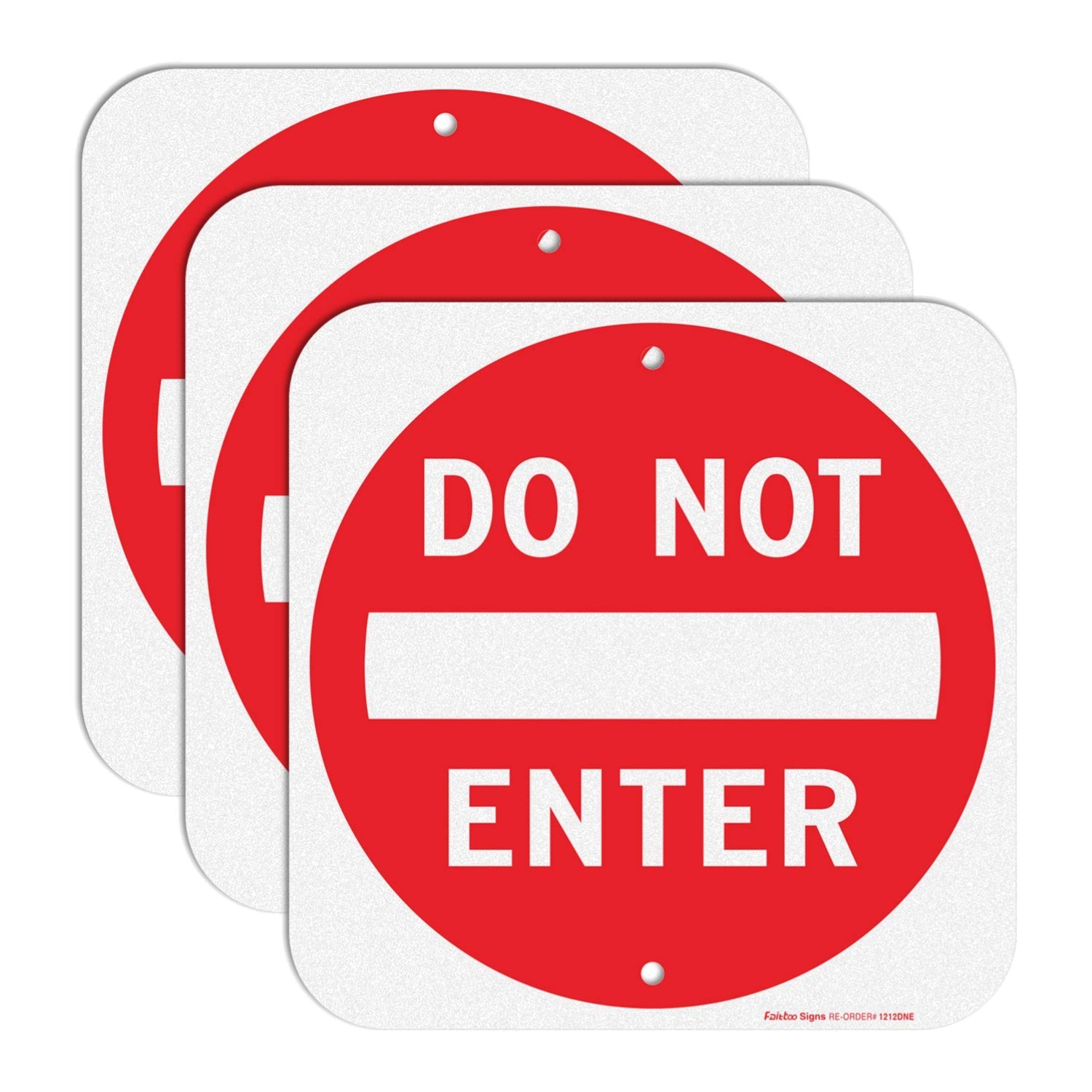 Do Not Enter Sign,12×12 Inch Square .040 Aluminum,Reflective Rust Free Metal …