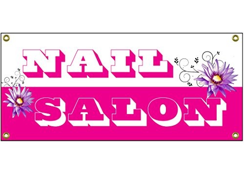 Nail Salon Banner Retail Store Shop Business Sign 36&Prime; By 15&Prime;