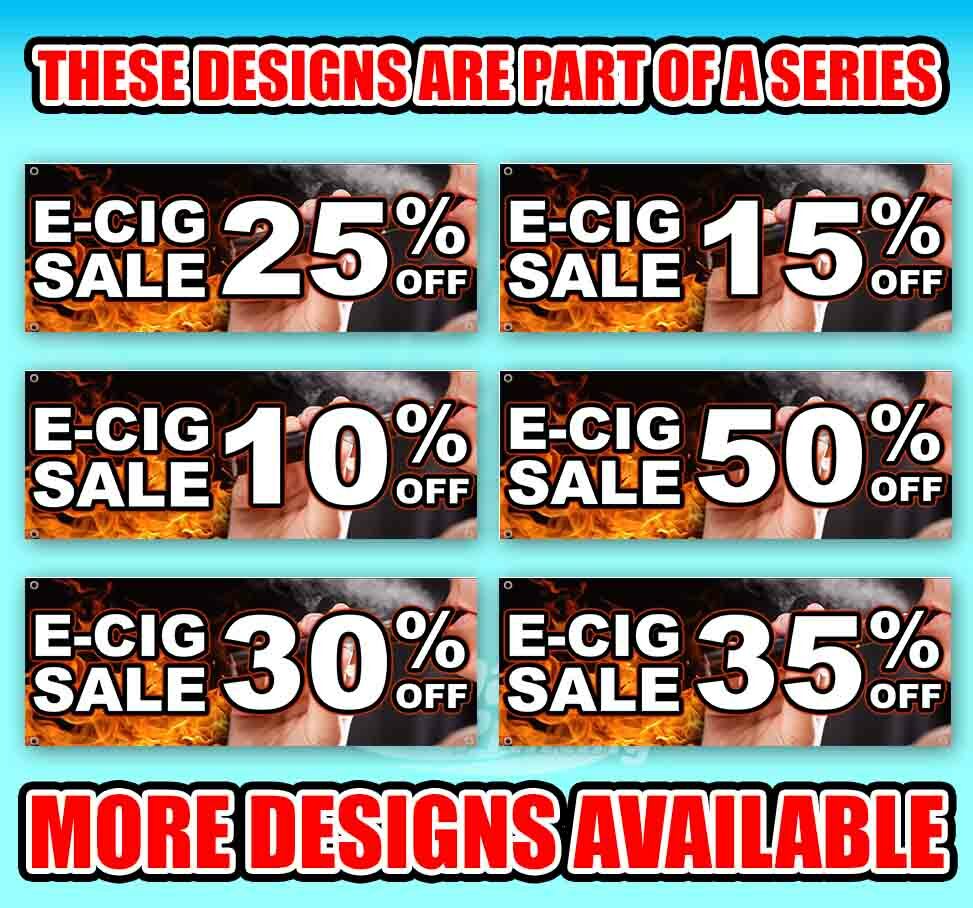 E-CIG SALE 20% OFF Advertising Vinyl Banner Flag Sign Many Sizes Available VAPE