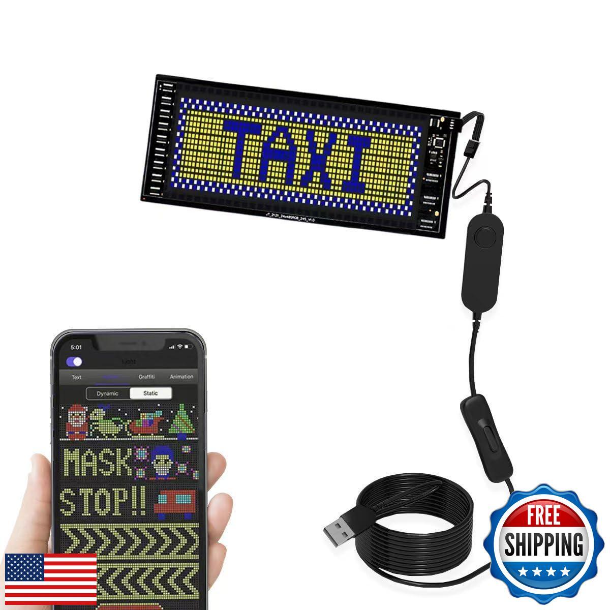 LED Car sign,Timelux programmable sign, Flexible Matrix panel LED Display and