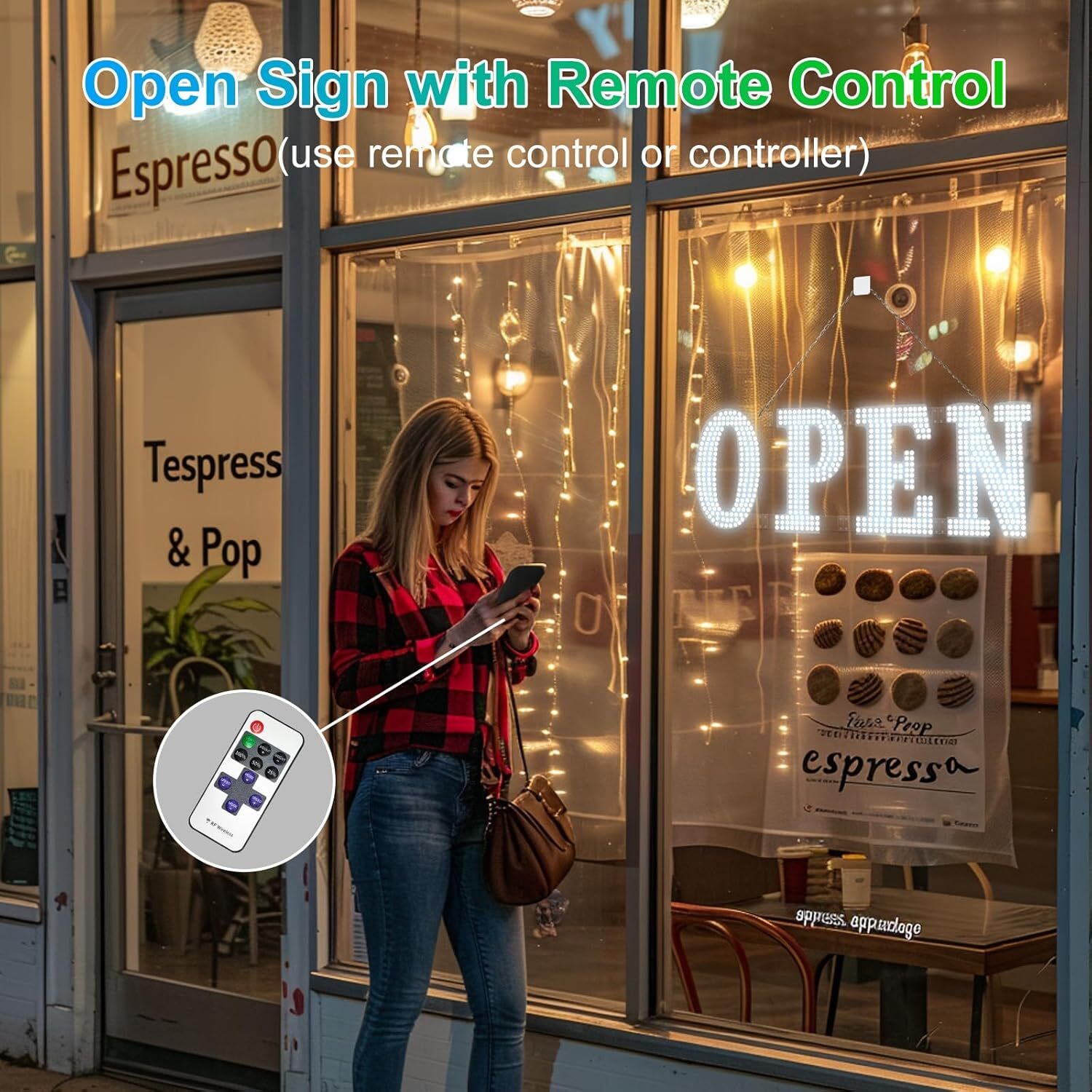 40&Prime;x14&Prime; Extra Large LED Open Signs for Business, Unique Design Super Bright Open