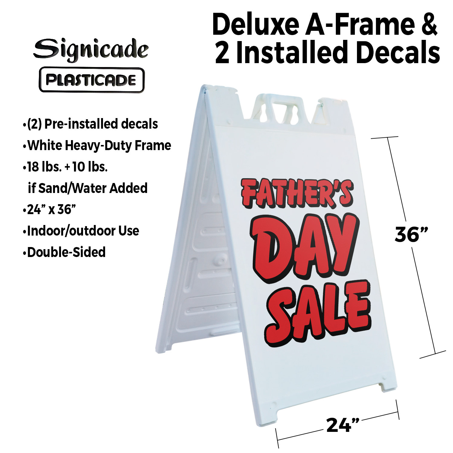 Fathers Day Sale Heavy Duty A-Frame Sidewalk Sign Special Offers Retail Gift Big