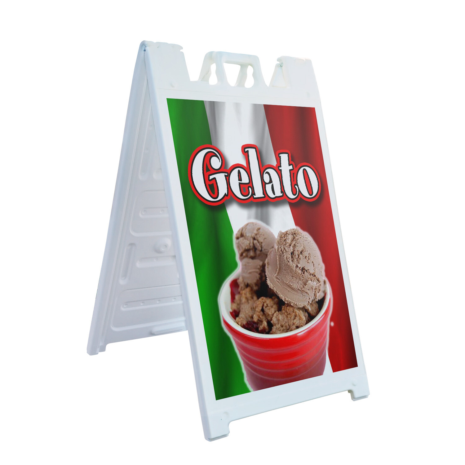 A-frame Sidewalk Gelato 24&Prime; x 36&Prime; Double Sided A-Frame Sidewalk Sign