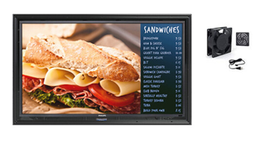 The Display Shield 52-55&Prime; Outdoor Anti-Glare Display Enclosure with Fan