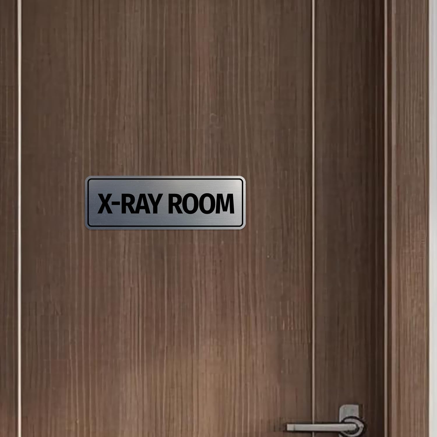 Large Standard XRay Room Warning Sign Brushed Silver High Quality Material