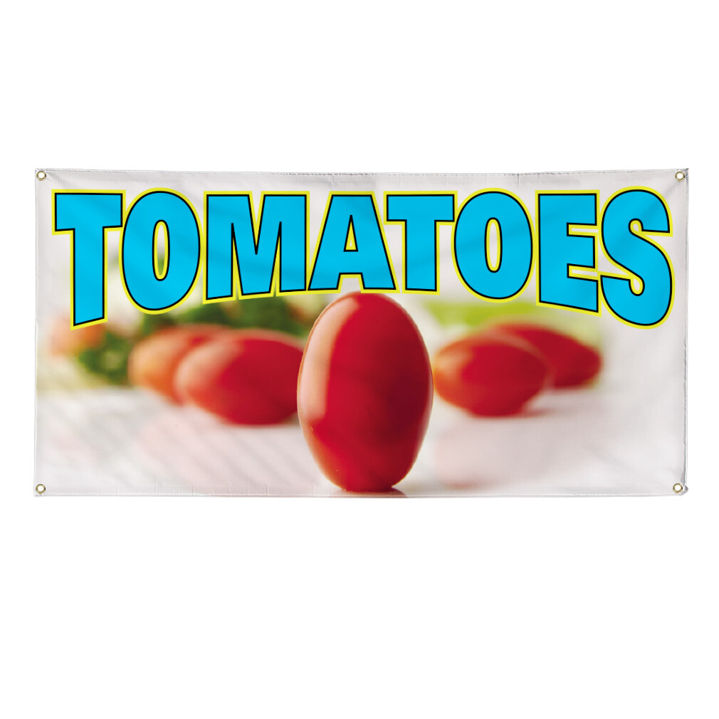 Vinyl Banner Multiple Sizes Tomatoes Outdoor Advertising Printing A Business