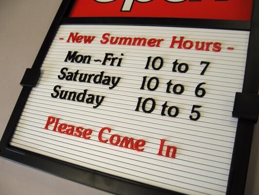 Glassmate Vertical Open/Closed Sun Message Slider Board Sign | 14&Prime;W x 20&Prime;H