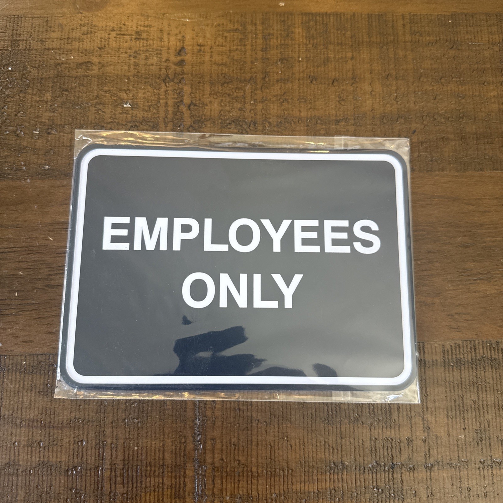 Signs ByLITA Classic Framed Employees Only Sign Navy Blue White 5&Prime; X 7&Prime;