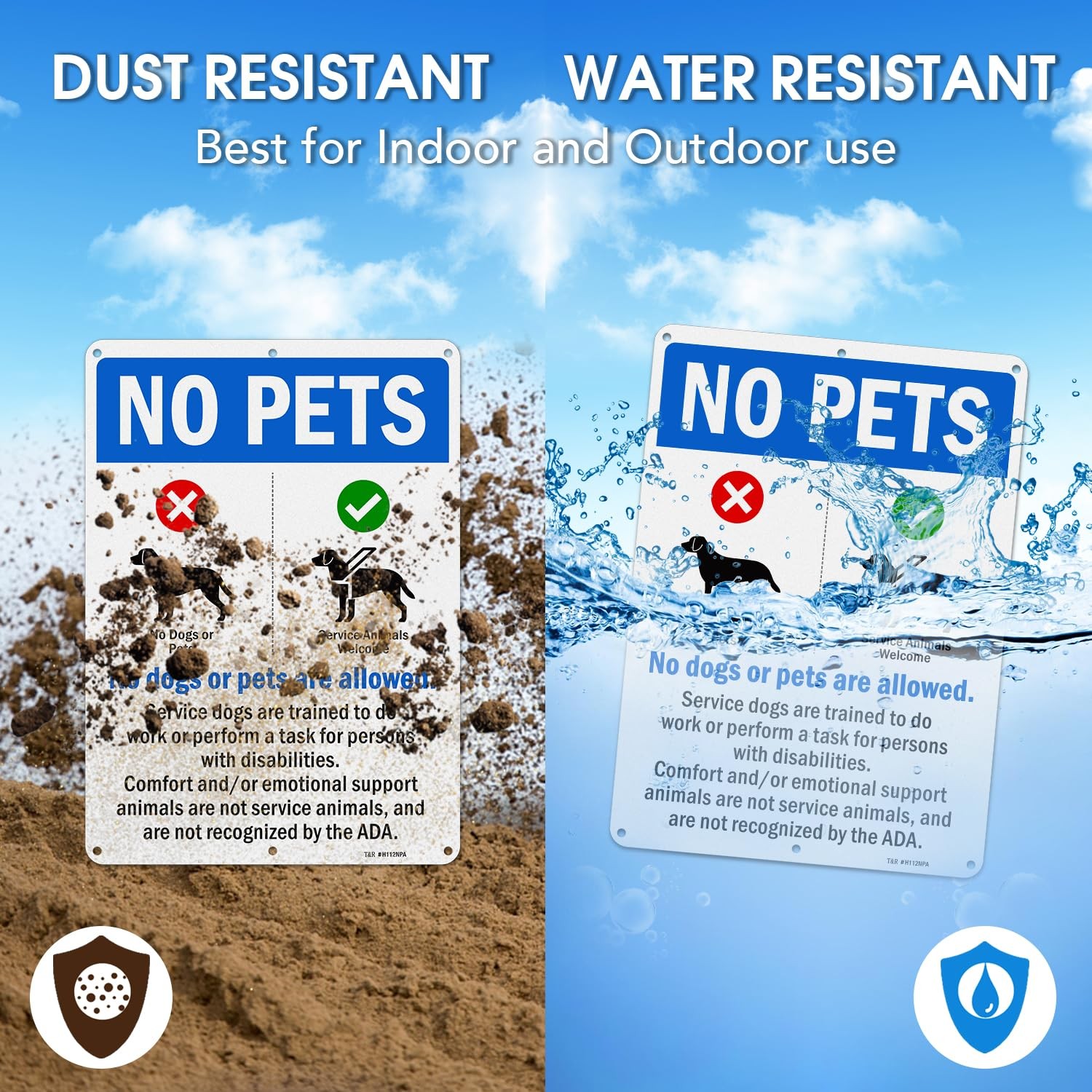« 14×10 No Pets Allowed Sign RustFree Aluminum, Waterproof, Reflective »