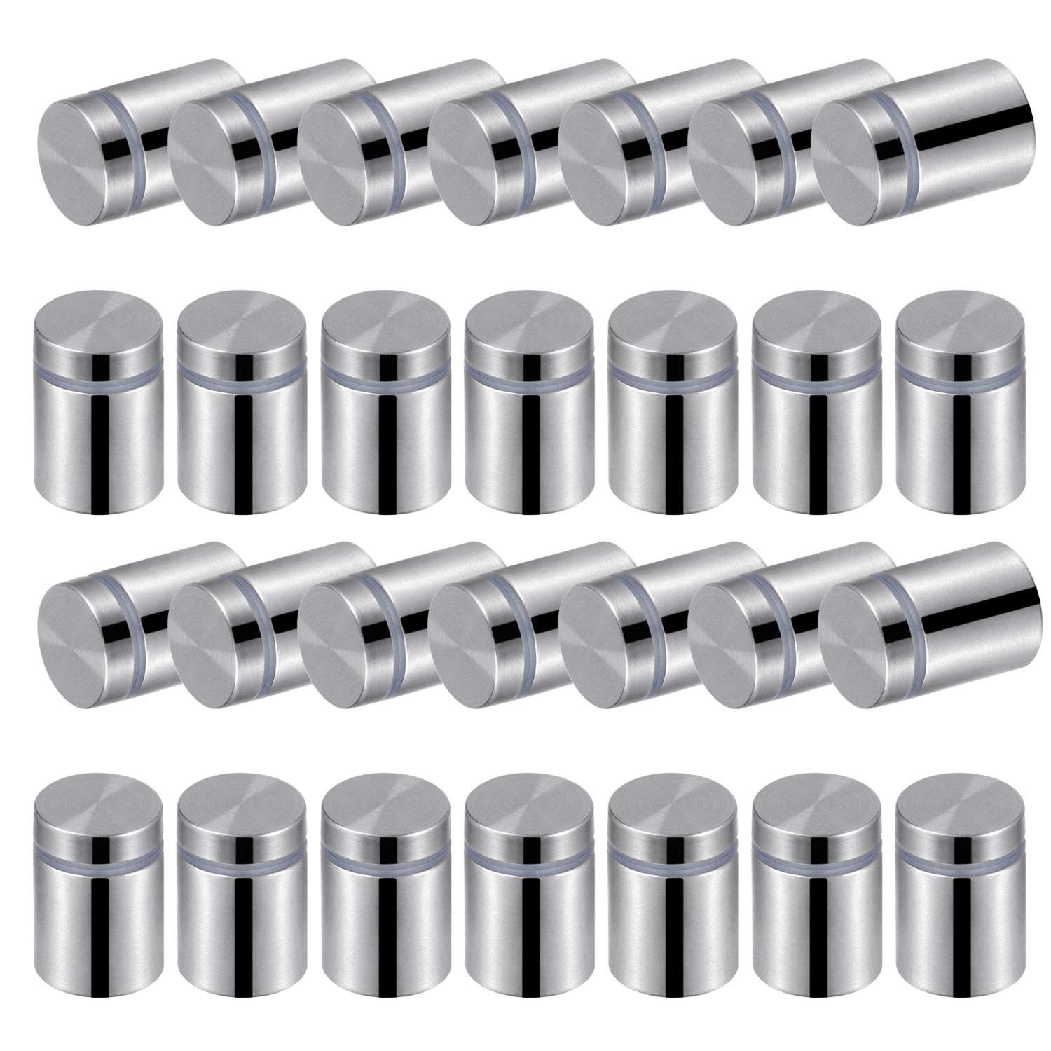 Favide 48 Packs Sign Standoff Screws Advertising 3/4 x 1 Inch, Silver