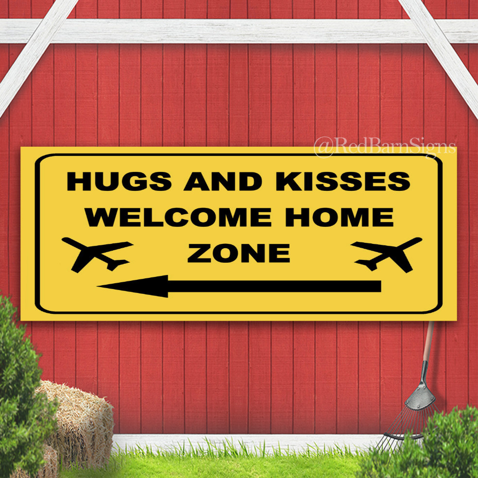 Welcome Home Arrivals Indoor Outdoor Banner Sign with grommets